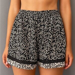 Xhilaration Black and White High Waist Shorts